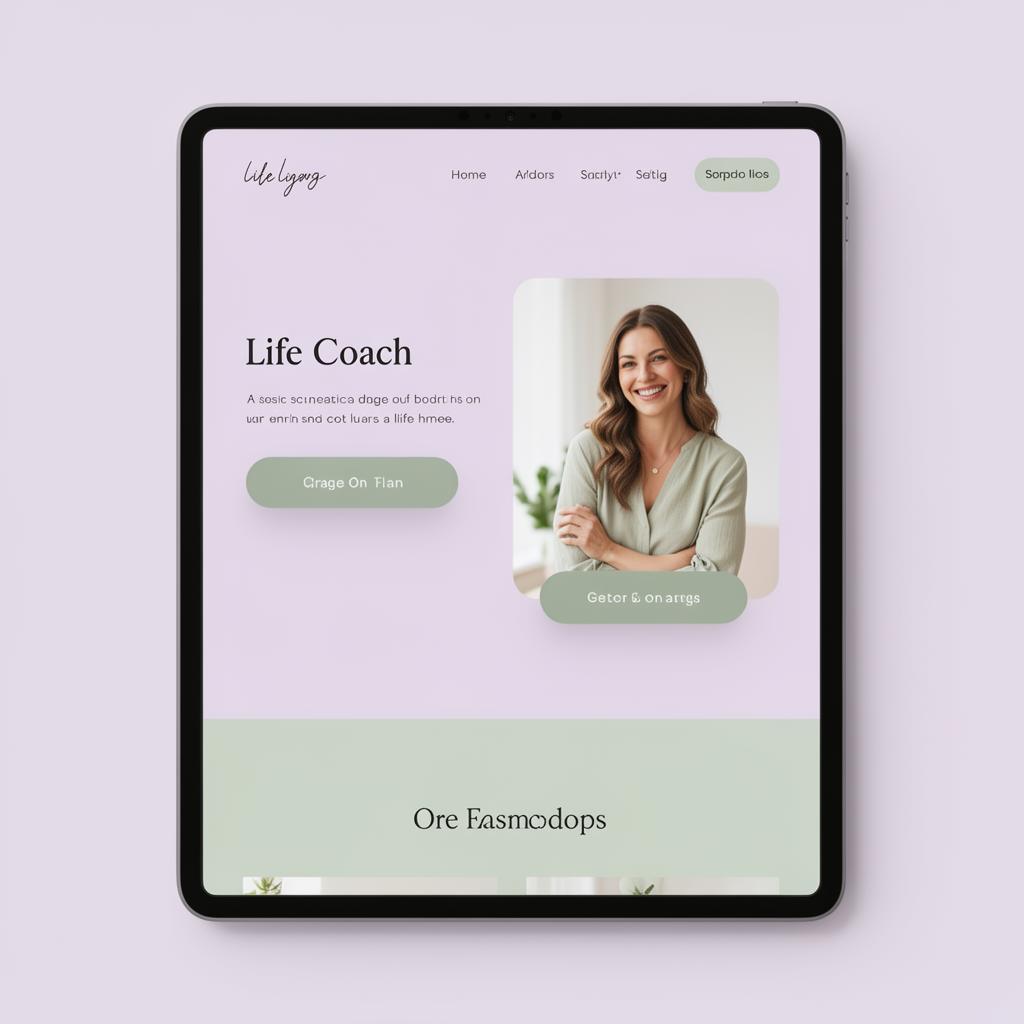 Liv Wellness one-page website mockup