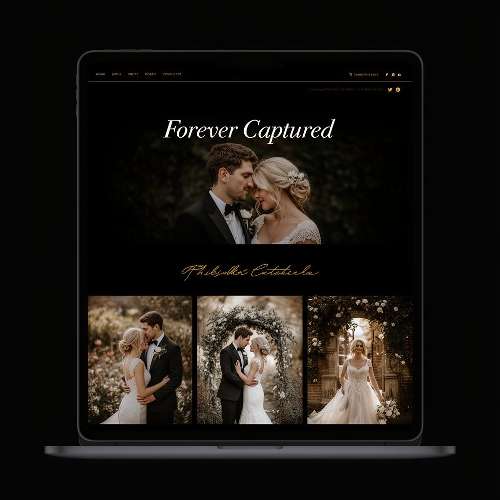 Forever Captured one-page website mockup