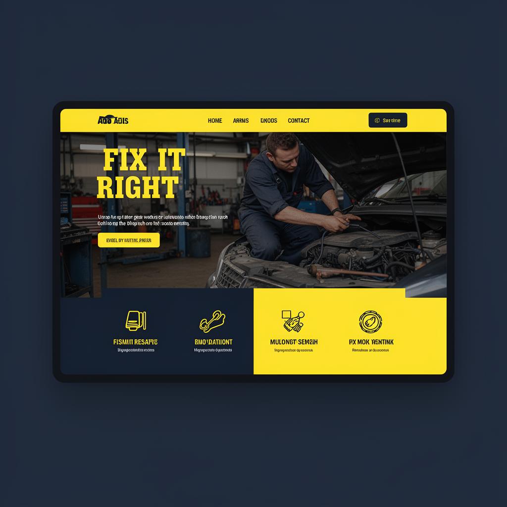 Fix It Right one-page website mockup